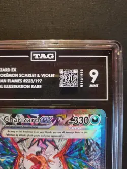 Mint Pokemon Charizard Ex 223/197☆☆ Obsidian Flames Holo TAG 9 Score 931 - Image 2