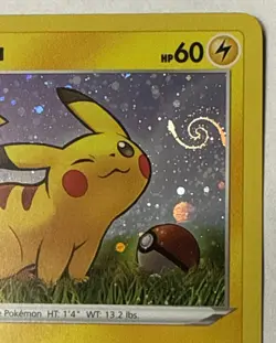 Pikachu SWSH039 Cosmos Holo Pokemon TCG Black Star Promo Ungraded *SWIRL* - Image 2
