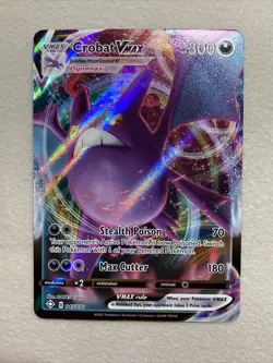 Pokemon TCG Crobat VMAX Shining Fates 045/072 Holo Ultra Rare NM/M - Image 1
