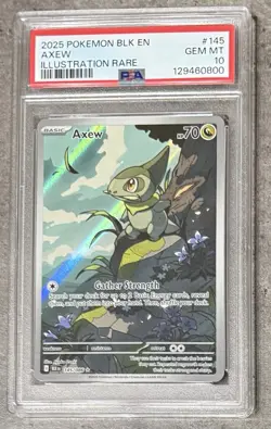 💎 PSA 10 Sequential 💎 HAXORUS AXEW FRAXURE 2025 BLK EN-BLACK BOLT Pokemon TCG - Image 3