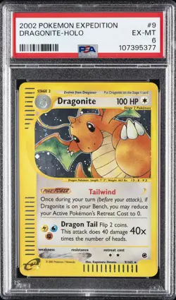 2002 POKEMON EXPEDITION #9 DRAGONITE-HOLO PSA 6 - Image 1