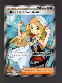 2025 POKEMON TCG MEGA EVOLUTION 169/132 LILLIE'S DETERMINATION TRAINER HOLO - Image 1
