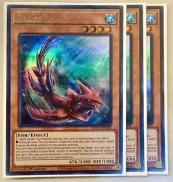 3x Drake Shark 1st Edition Ultra Rare MP25-EN240 Yu-Gi-Oh! - Image 1