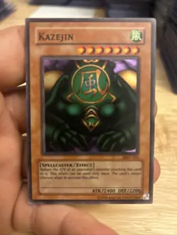 Yu-Gi-Oh! TCG Kazejin Metal Raiders MRD-E026 Unlimited Super Rare - Image 1