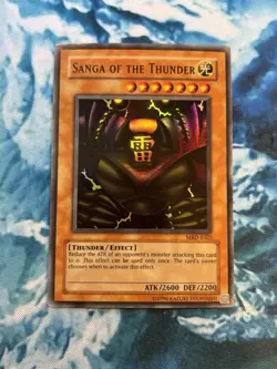 Yugioh Sanga of the ThunderMRD-E025 Super Rare Unlimited European Print (UK) NM - Image 1