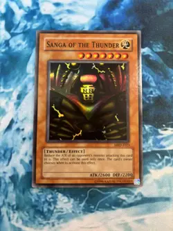 Yugioh Sanga of the ThunderMRD-E025 Super Rare Unlimited European Print (UK) NM - Image 3