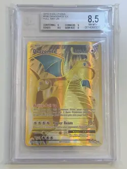 2016 Pokemon Dragonite EX Full Art #106 XY Evolutions BGS 8.5 Graded Card - Image 3