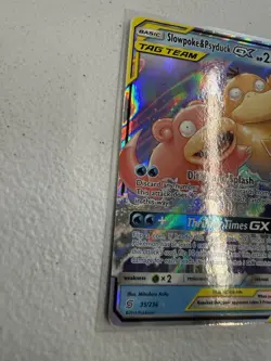 Pokemon Card Slowpoke & Psyduck GX 35/236 Unified Minds Holo Rare Near Mint - Image 3