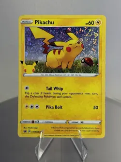 Pokemon TCG Pikachu SWSH039 Sword & Shield Black Star Cosmos Holo Promo Card - Image 1