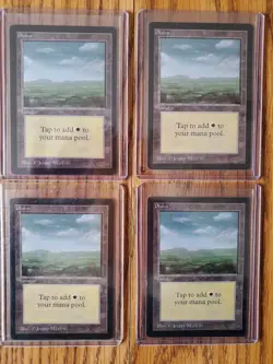 Magic The Gathering BETA Lot of Four (4) PLAINS Land Cards SEE PHOTOS AND READ - Image 1
