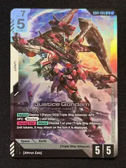 Gundam Card Game Newtype Rising Justice Gundam GD01-066 LR - Image 1