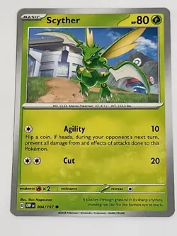 Scyther #4/197 SV Obsidian Flames Common Pokemon 2023 TCG Card - Image 1