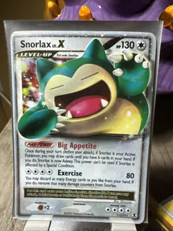 Pokemon TCG Snorlax LV.X Rising Rivals Holo Card 111/111 - Image 1