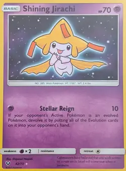 2017 Pokemon Shining Jirachi Shining Legends Pokemon Card - Image 2