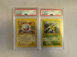 1999 Pokemon 1st Edition 2 Card Lot Scyther Electrode - Jungle Set - PSA 9 MINT! - Image 1