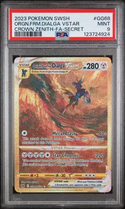 Dialga Vstar - GG68/GG70 - Crown Zenith Full Art Pokemon Card - PSA 9 - Image 1