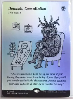 Demonic Consultation [New, Near Mint] *Foil* {An Encyclopedia of Magic SLD} - Image 2