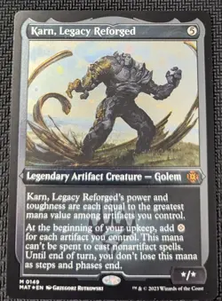 MTG Karn, Legacy Reforged MYTHIC ETCHED FOIL MOM: The Aftermath NM/M Pack Fresh - Image 1