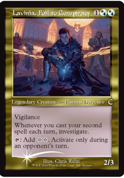 Magic the Gathering: MTG LAVINIA FOIL TO CONSPIRACY LAUNCH RETRO ART FOIL PROMO - Image 1