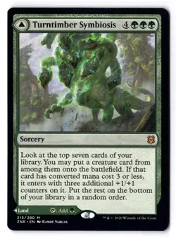 Turntimber Symbiosis NM* Zendikar Rising ENGLISH 215/280 mtg -UnltdCards - Image 1