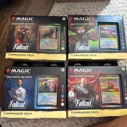FALLOUT MTG Commander Deck Set of 4 - Magic the Gathering - Brand New Sealed - Image 1