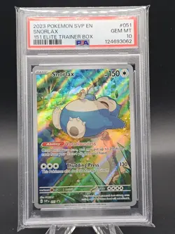 2023 POKEMON SVP EN-SV BLACK STAR PROMO 151 ELITE TRAINER BOX SNORLAX PSA 10 - Image 1