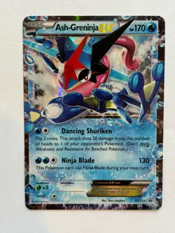 Pokemon TCG Ash-Greninja EX Black Star Promo Holo Card XY133 HP - Image 1