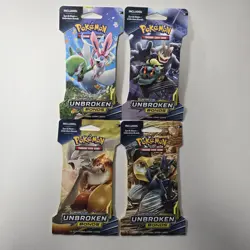 Pokemon TCG Unbroken Bonds Sleeved Booster Packs - Set of 4 - Image 1