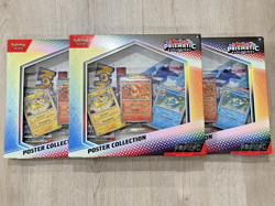 Lot Of 3 Prismatic Evolutions Poster Collection NEW FACTORY SEALED Pokemon TCG - Image 1