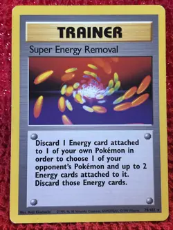 Super Energy Removal - 79/102 - Base Set Unlimited Rare Trainer - LP - Image 1