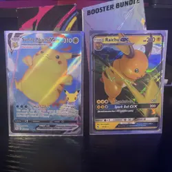 Pokemon Lot Pikachu Surfing VMAX Celebrations 009/025 Raichu 20/68 Hidden Fates - Image 1