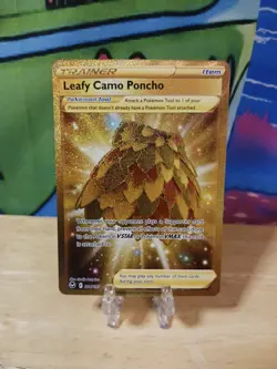 Pokemon TCG Leafy Camo Poncho Silver Tempest 214/195 Holo Secret Rare NM/MINT - Image 1