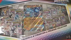 Pokemon Prismatic Evolutions Lucario & Tyranitar ex Premium Collection Box - Image 1