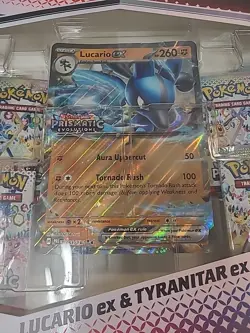 Pokemon Prismatic Evolutions Lucario & Tyranitar ex Premium Collection Box - Image 3