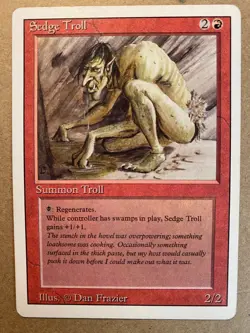 MTG 1x Sedge Troll Revised OLD SCHOOL Magic the Gathering Card x1 MP - Image 1