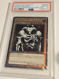 2024 YU-GI-OH! QUARTER CENTURY BONANZA Summoned Skull RA03-EN086 QCSR PSA 10 - Image 3