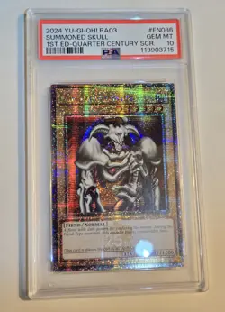 2024 YU-GI-OH! QUARTER CENTURY BONANZA Summoned Skull RA03-EN086 QCSR PSA 10 - Image 4
