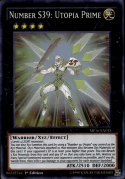 Number S39: Utopia Prime NA 1st Ed Super Rare MP16-EN043 Yu-Gi-Oh! - Image 1