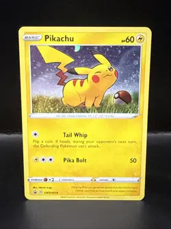 Pokemon TCG Pikachu SWSH039 Sword & Shield Black Star Cosmos Holo Promo Card - Image 1