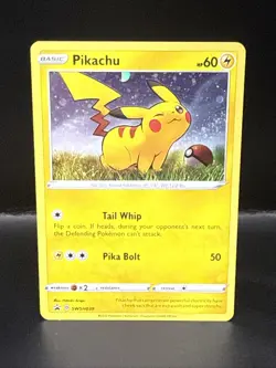 Pokemon TCG Pikachu SWSH039 Sword & Shield Black Star Cosmos Holo Promo Card - Image 2