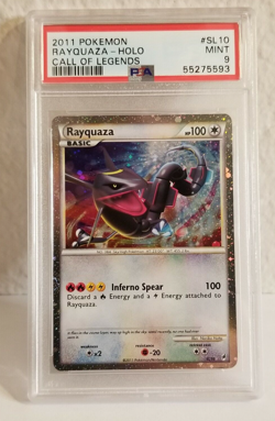 PSA 9 RAYQUAZA SL10 Shiny Secret Rare HGSS Call of Legends Pokemon Card Mint - Image 1