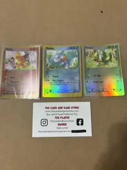 Pokemon Promo Torchic Mudkip Treecko Black Star Pokemon TCG Card - Image 1