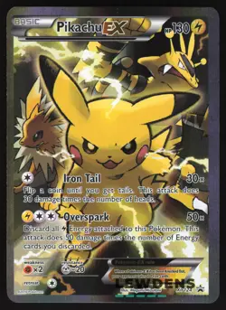 Pikachu EX - XY124 - Full Art - XY Black Star Promo - Pokemon Card - 2 - Image 1