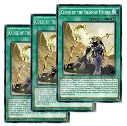 Yugioh - Curse of the Shadow Prison x 3 - 1st Edition NM - Plus Free Holo Card - Image 1