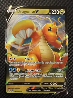 Dragonite V SWSH154 Holo Black Star Promo Mint Pokemon Card - Image 1