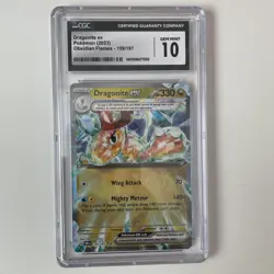 CGC 10 Gem Mint Dragonite EX 159/197 Obsidian Flames Pokemon Card - Image 1