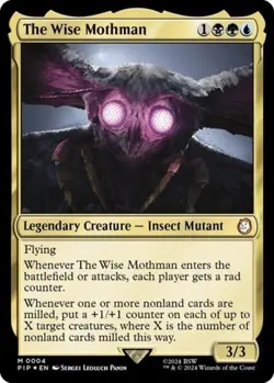 ~ The Wise Mothman ~ NM Foil ~ UB: Fallout ~ MTG ~ 004 - Image 1