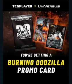 UniVersus TCG Burning Godzilla Limited Promo Card Unopened Sealed Presale - Image 1