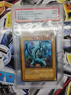 2003 Yu-Gi-Oh Blue-Eyes White Dragon Mint #009 Card PSA 9 BOT-009 - Image 1