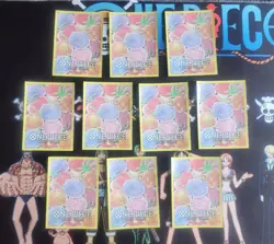 ONE PIECE TCG Official Card Sleeves Vol 4 Devil Fruits Collage PACK OF 10 UNUSED - Image 1